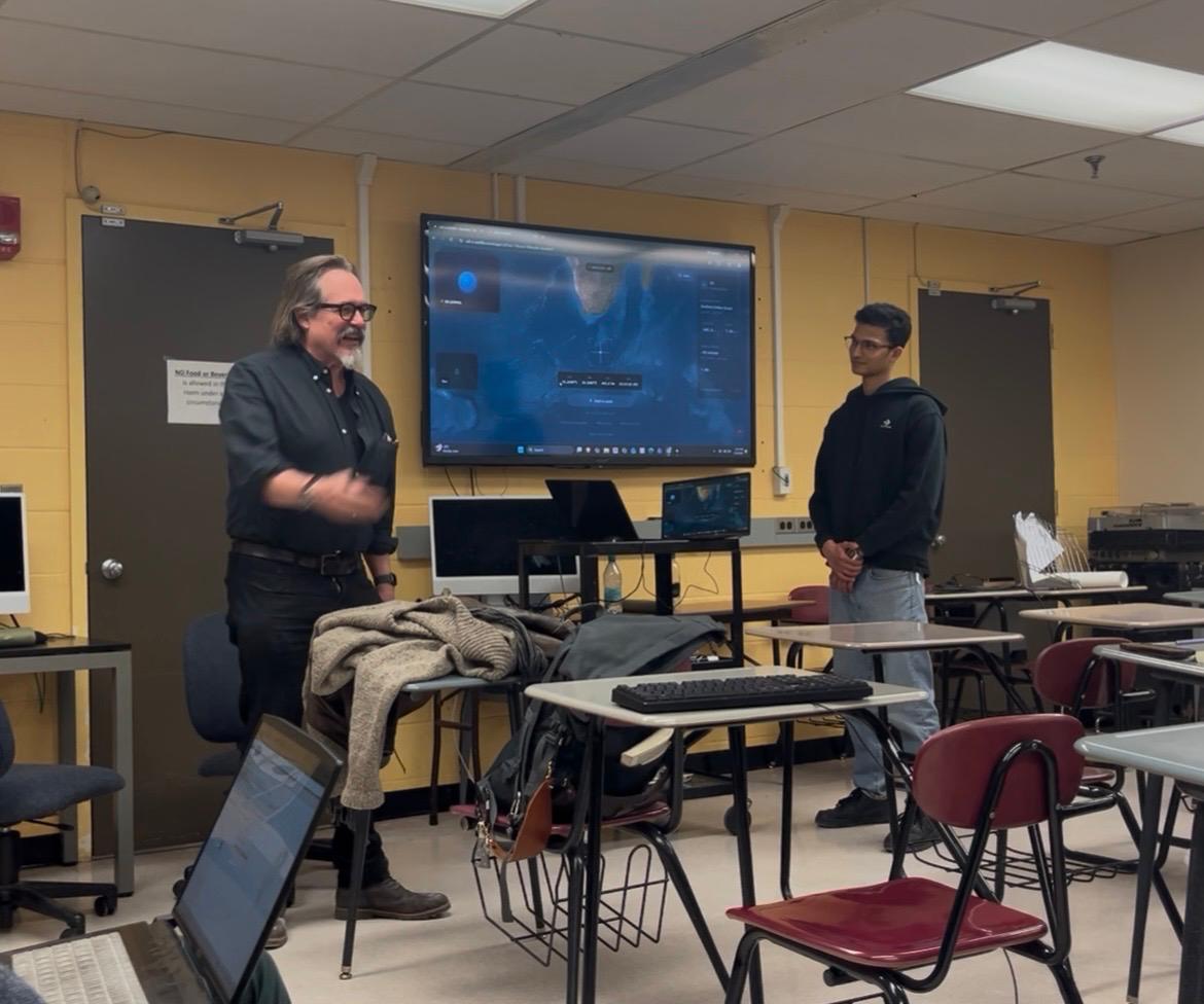 Phillip Baldwin, Associate Professor, Media Arts — classroom demonstration at Stony Brook University